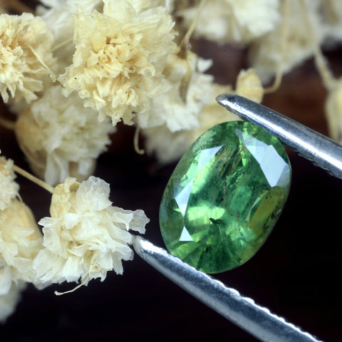 1.32ct Certified Natural Green Sapphire