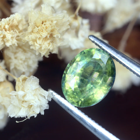 1.41ct Certified Natural Green Sapphire