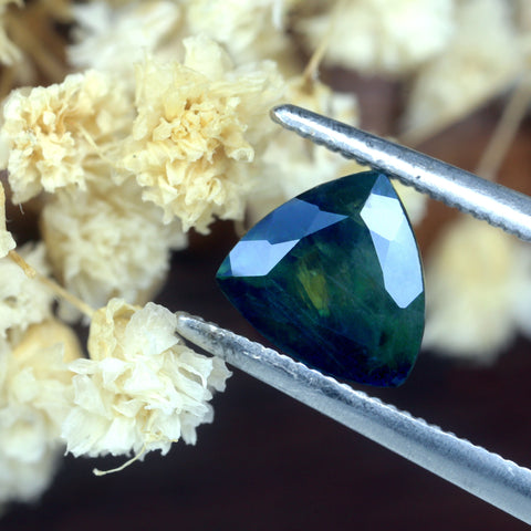 1.52ct Certified Natural Teal Sapphire