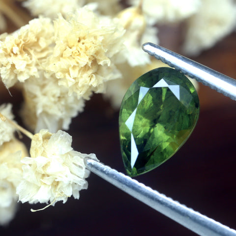 1.18ct Certified Natural Green Sapphire