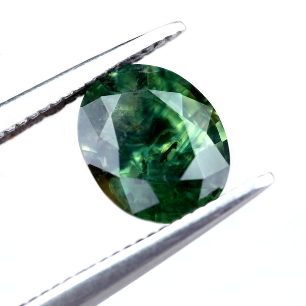 1.66ct Certified Natural Green Sapphire