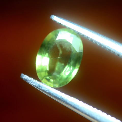 1.08ct Certified Natural Green Sapphire