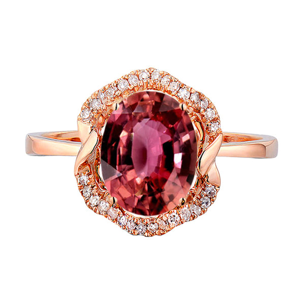 Certified Natural Pink Sapphire Ring