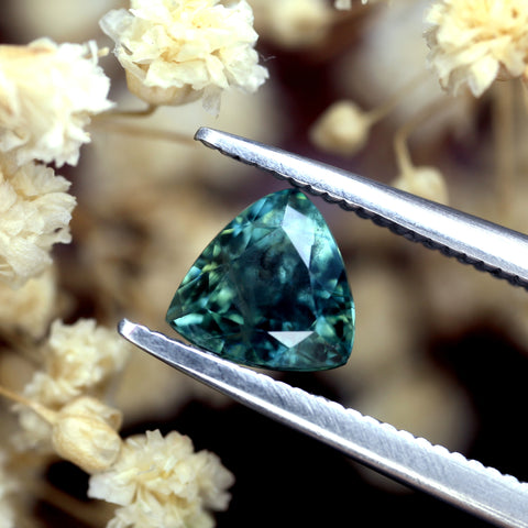 1.34ct Certified Natural Teal Sapphire