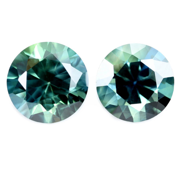 1.13ct Certified Natural Teal Sapphire Pair