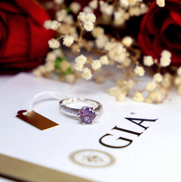 Gia certified deals purple sapphire rings