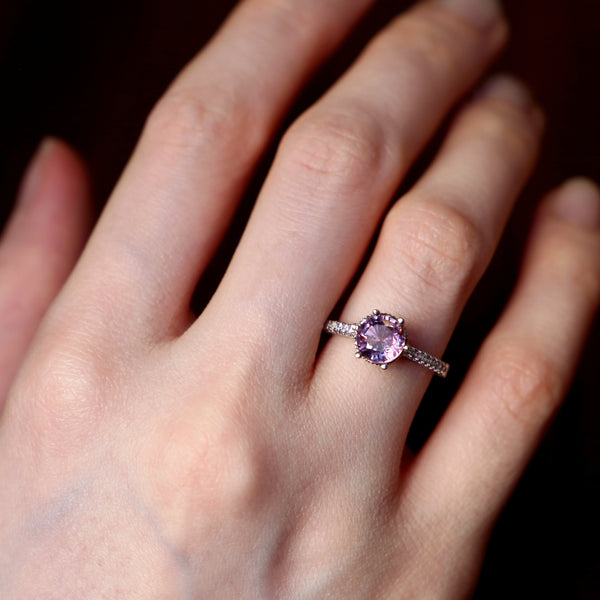 Gia certified purple sapphire on sale rings